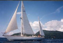 Sailing off St. Lucia